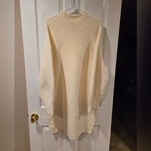 Winter white sweater dress